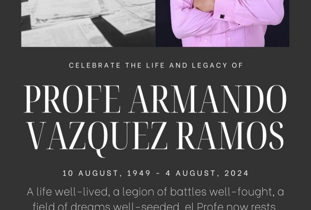 Join us on February 8th to celebrate the life and work of Profe Armando Vazquez-Ramos. From 1pm-4pm at Cesar Chavez Park , 401 Golden Ave, Long Beach, CA 90802 Please let us know in advance if you are attending and refer to the link below to RSVP.